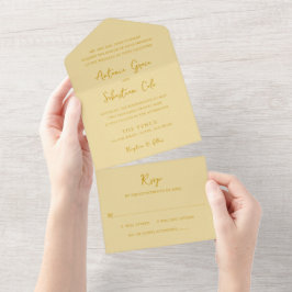 Casamento Moderno Amarelo Manteiga Elegante