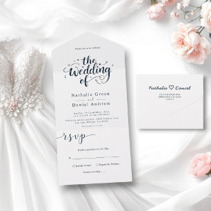 Casamento Moderno Azul e Branco com Marinho de Scr