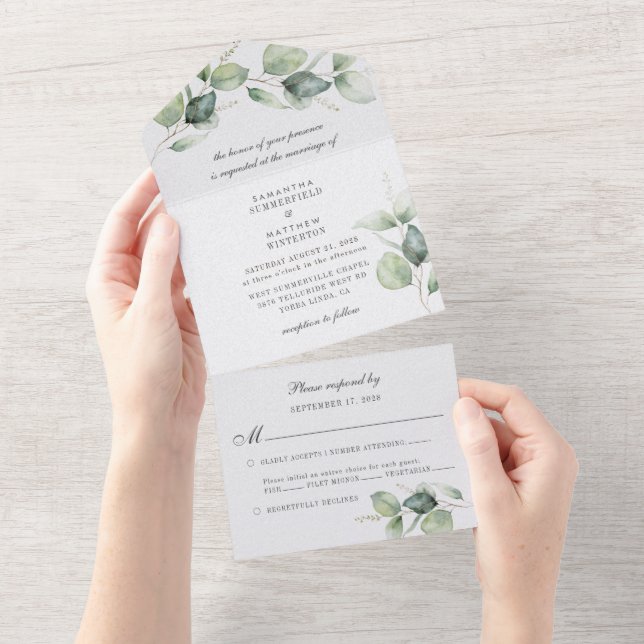 Casamento Moderno Botânico Eucalyptus Greenery (Tearaway)