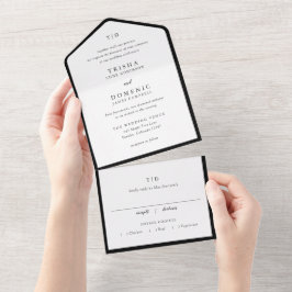 Casamento Moderno Branco e Negro de Trisha