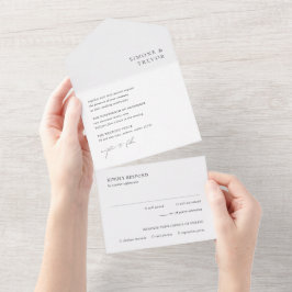 Casamento Moderno Branco e Negro Limpo
