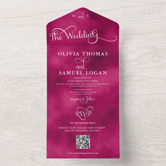 Casamento Moderno Caligrafia Elegante (Interno)