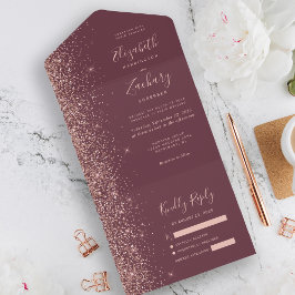 Casamento Moderno com Brilho em Dourado Rosa e Bur