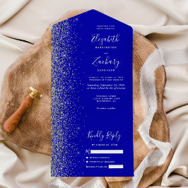 Casamento Moderno com Brilho Prata Azul Real