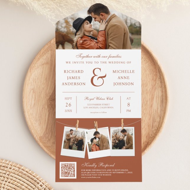 Casamento Moderno com Código QR de Foto Ampersand  (Criador carregado)