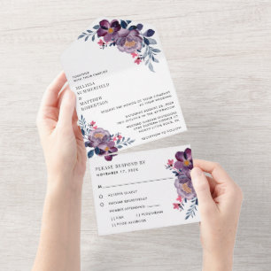 Casamento Moderno com Flores Roxas