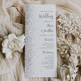 Casamento Moderno com Letra Branca e Brilho Pratea