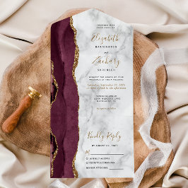 Casamento Moderno com Mármore Burgundy Dourado Ága