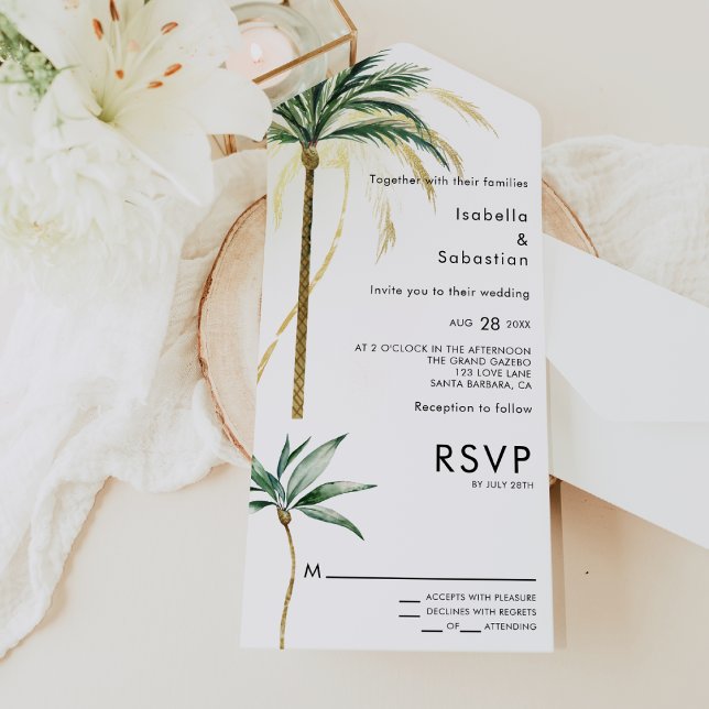 Casamento Moderno de Destino de Palm Tree (Criador carregado)