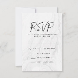 Casamento Moderno de Mármore Branco | Menu de Resp