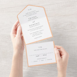 Casamento Moderno de Peach Monograma Legant