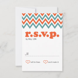 Casamento Moderno de Teal & Orange Chevron & Loveb