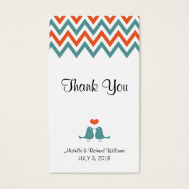 Casamento Moderno de Teal & Orange Chevron & Loveb