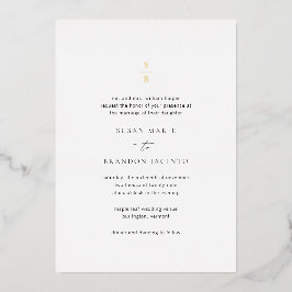 Casamento Moderno do Monograma Branco e Preto Limp