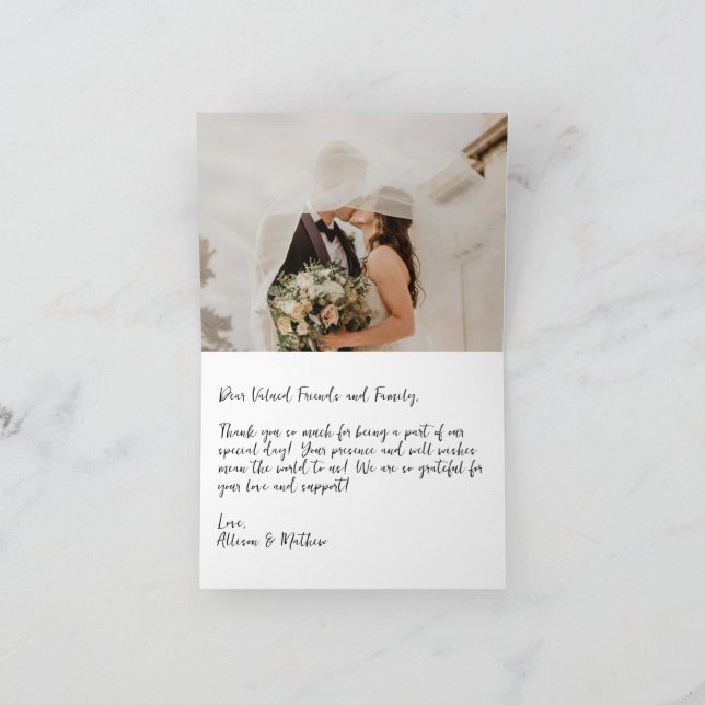 Casamento Moderno e Elegante Agradecimento com Fot (Interior)