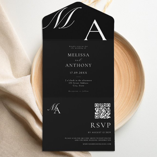 Casamento Moderno e Minimalista do Monograma Elega (Criador carregado)