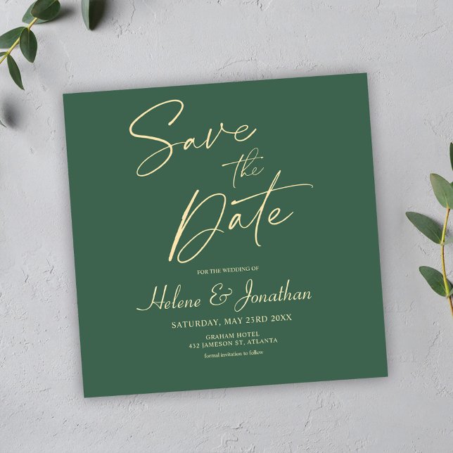 Casamento Moderno Elegante Minimalista Salva A Dat (Elegant Minimalist Modern Wedding Save The Date)