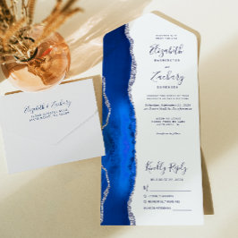 Casamento Moderno em Azul Real com Ágata Prateada
