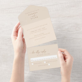 Casamento Moderno em Bege Script