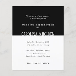 Casamento Moderno em Preto e Branco com Bloco de C