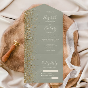 Casamento Moderno em Verde Sage com Brilho Dourado