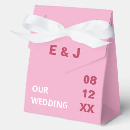 Casamento Moderno Magenta Cor-de-rosa Caixas de Fa