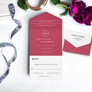 Casamento Moderno Magenta Magenta Clássica Elegant