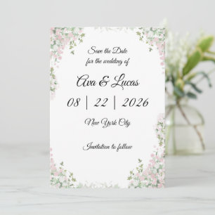 Casamento Moderno Minimalista Salve o Cartão de Da