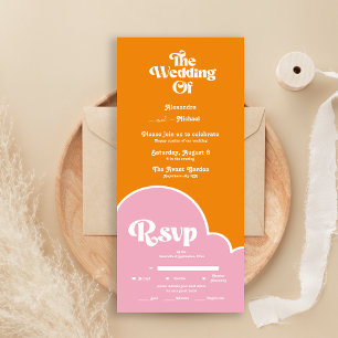Casamento Moderno Minimalista Vibrante Laranja e R