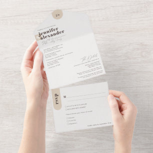 Casamento Moderno Mínimo Simples De Taupe Tudo Em