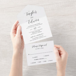 Casamento Moderno Preto e Branco Minimalista