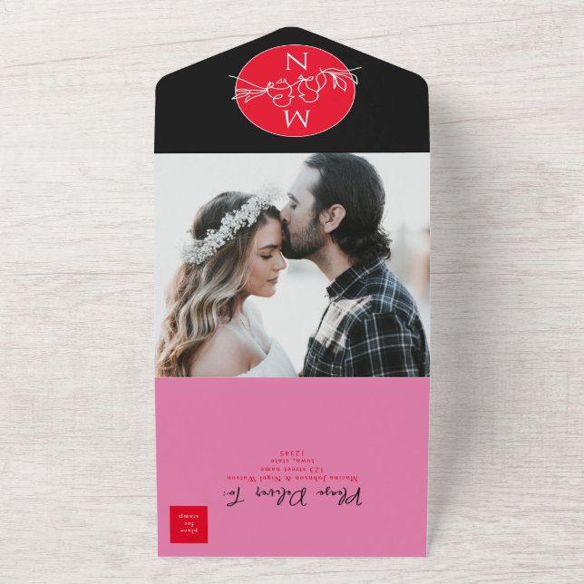 Casamento Moderno Preto Magenta (Outside)