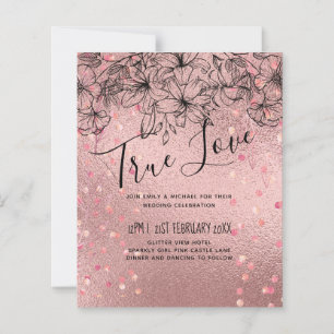 Casamento Moderno Rosa Dourado Tendance e Econômic