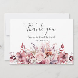 Casamento Moderno Rosa Poeirento Agradecimento