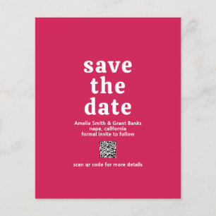 Casamento Moderno Rosa-Quente Retro