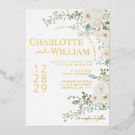 Casamento Moderno Rustic White Roses Greenery