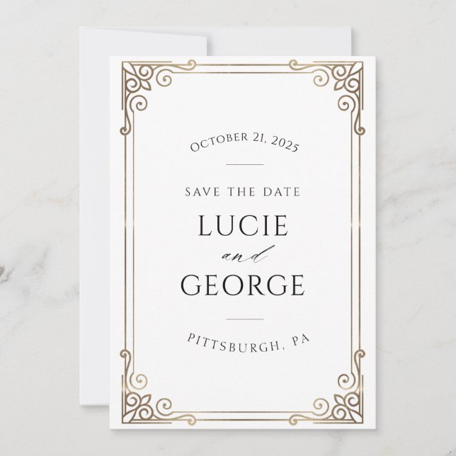 Casamento Moderno Salve a Data (Frente)