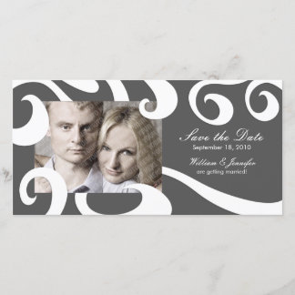 Casamento moderno Salve o Cartão com fotos de data
