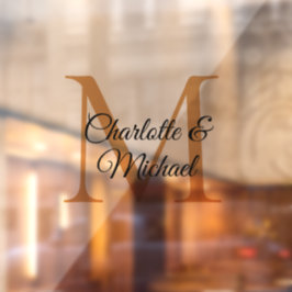 Casamento moderno, simples, elegante, monograma