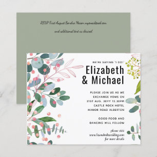 Casamento Moderno Verde Rosa