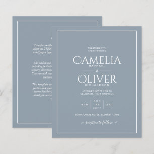 Casamento Monocromático Branco Azul com Dusty