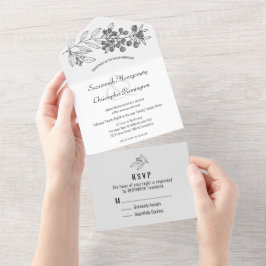 Casamento Monocromático Minimalista de Berry Leaf