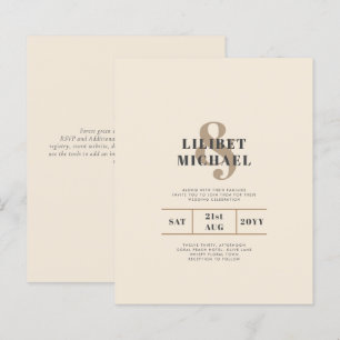 Casamento Monocromático Moderno Beige