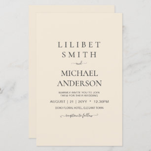 Casamento Monocromático Moderno Beige