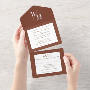 Casamento Monográfico Minimalista Laranja-Laranja