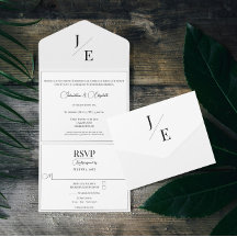 Casamento Monograma Minimalista | Branca