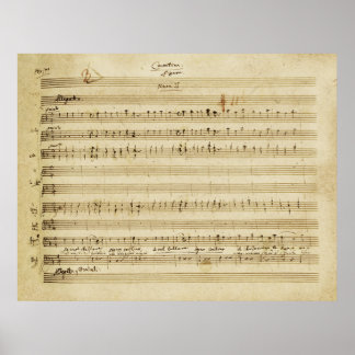 Casamento Mozart do Figaro Manuscript Impressão