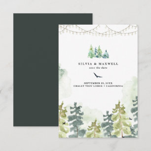 Casamento na Floresta Rústica Save the Date