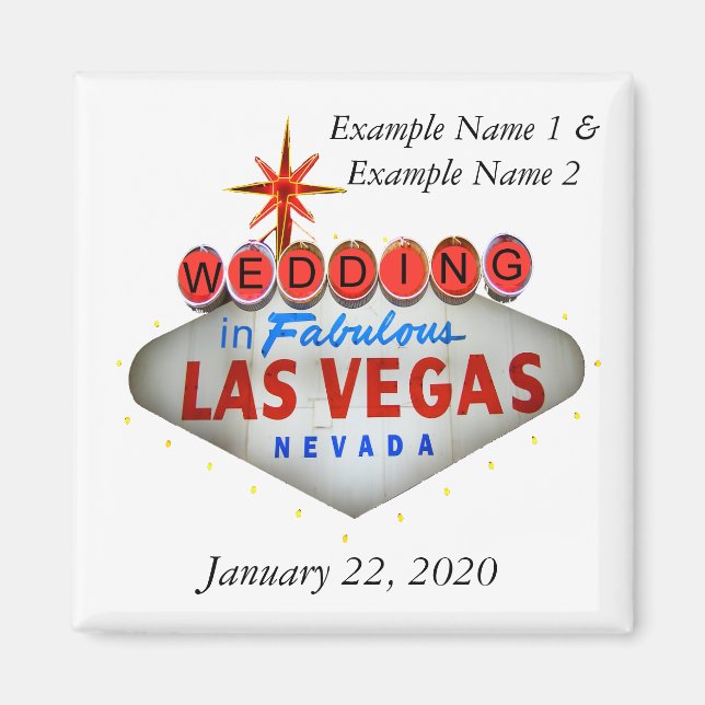 Casamento na Imã salve a data de Las Vegas (Frente)