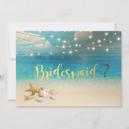 Casamento na Praia Conchas  Cartão de Damas de Hon
